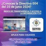 💡¿YA CUMPLES CON LA DIRECTIVA 004 DEL 20 DE JUNIO DE 2024:  ÍNDICE DE TRANSPARENCIA Y ACCESO A LA INFORMACIÓN (ITA)? 🌐